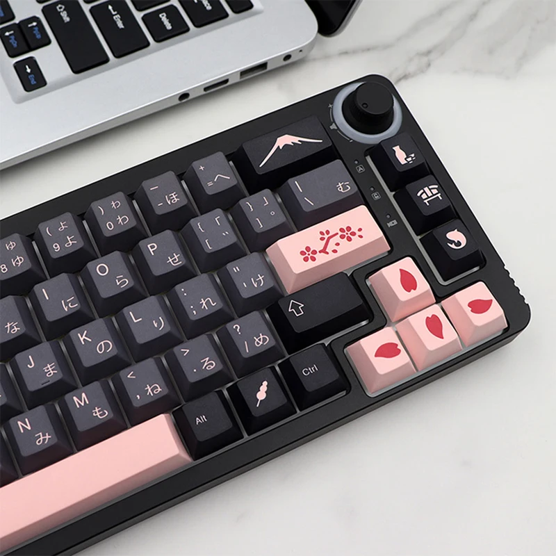 

131 Keys Night Sakura GMK Clone Keycaps For Mx Switch Mechanical Keyboard Cherry Profile PBT Keycap DYE-SUB Japanese Key Caps