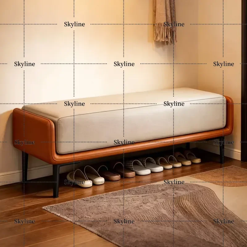 Entry Door Shoe Change Stool Light Luxury High End Bedside Stool Bedroom Long Bench Sitting Area Sofa Stool