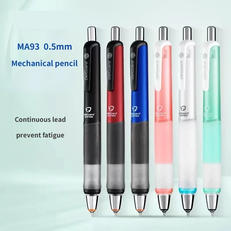 1pcs MA93 Delguard 0.5mm Mechanical Pencils Soft Grip Rubber Anti-fatigue Japan Stationery Awards School Supplies