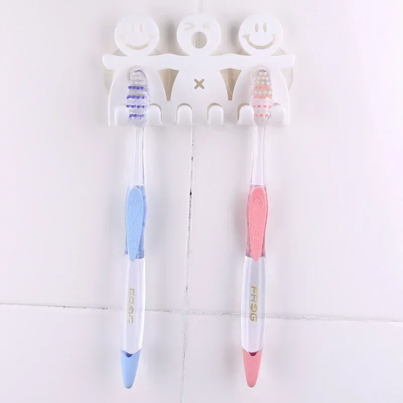 

1Pcs Toothbrush Holder Wall Mounted Suction Cup 5 Position Cute Cartoon Smile Bathroom Sets Bathroom Accessories