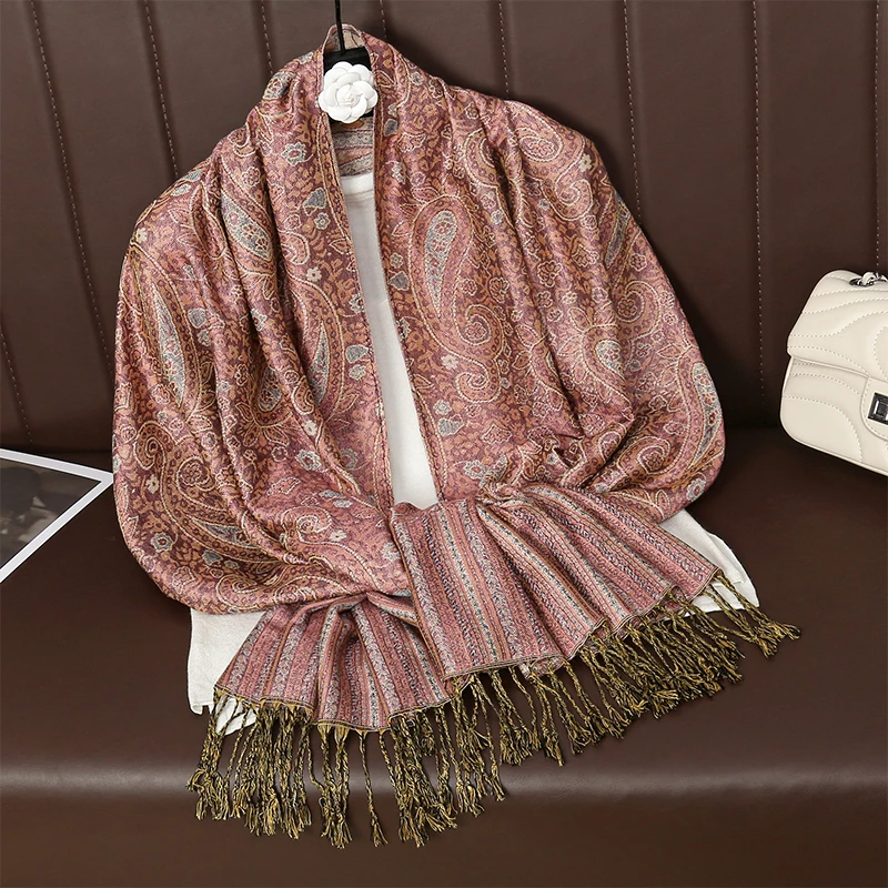 

Новый шарф-хиджаб из пашмины с принтом пейсли, удобная шаль из искусственного кашемира, шарф, повязка на голову для женщин, мусульманский модный тюрбан