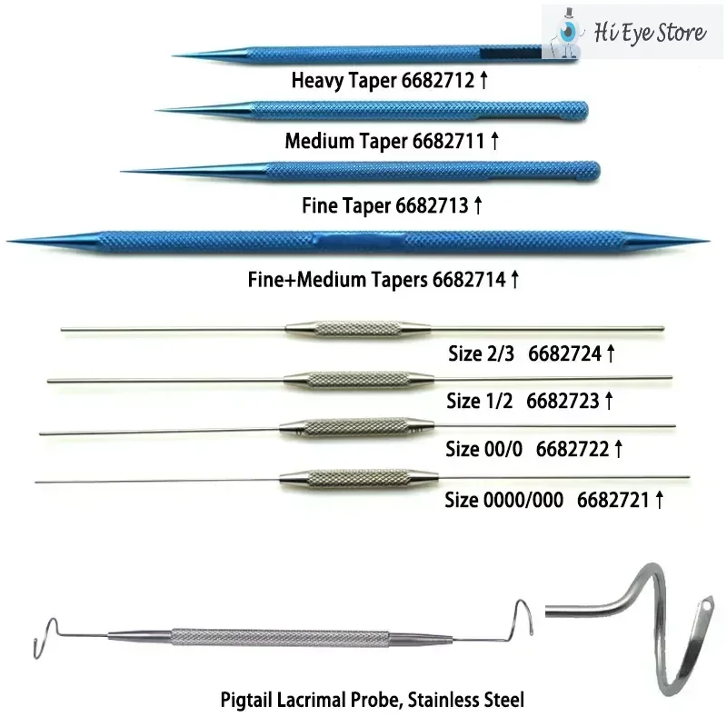 Lacrimal Dilator Bowman Lacrimal Probe Pigtail Lacrimal Probe Ophthalmic Instruments Oftalmologia