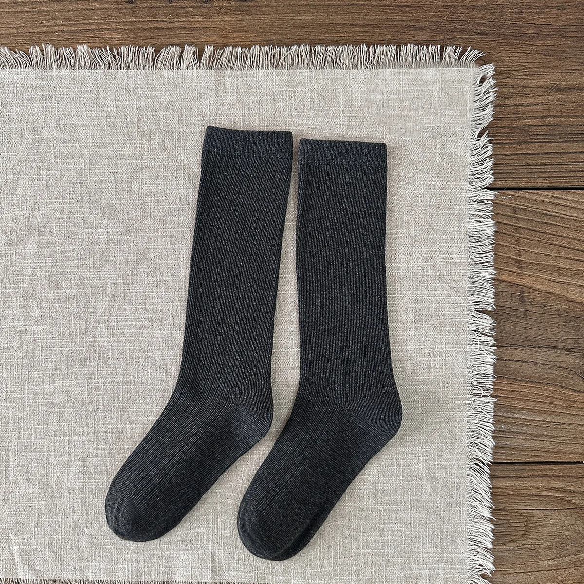 Kindersokken Voor Meisjes Jongens Casual Kids Student Kousen Katoen Lente Herfst Baby Lange Kalf Kind Sok College Stijl 3-12Y