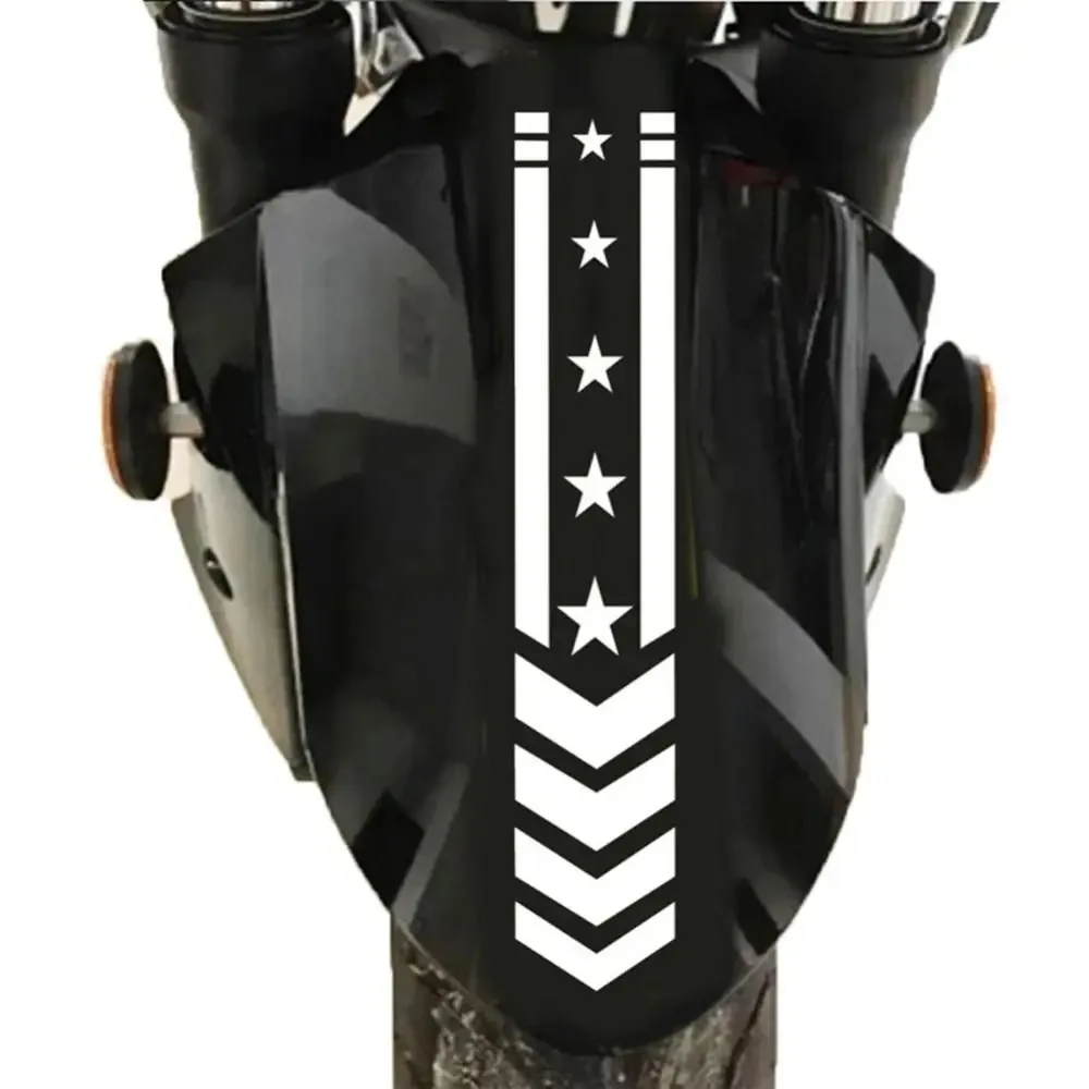 Fender Decals Star Arrow Stripes Motorcycle Reflective Stickers Car Motorbike Scooter Safety Driving Warning Refit Accessories
