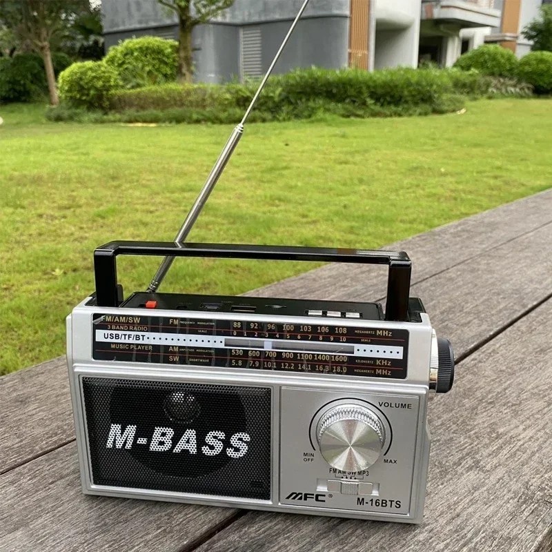 Heißer Verkauf Retro Tragbare Multiband Radio Klassische FM AM SW BT USB TF Taschenlampe Licht Integrierte Bluetooth Lautsprecher Hause MP3 Wiedergabe