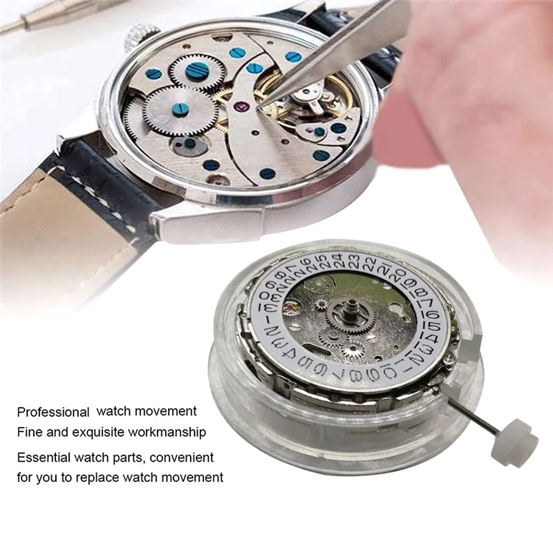 

Stylish-DG3804-3 Watch Movement 2813 Four-Needle 3 O'clock Calendar Automatic Mechanical Movement Replacement GMT2813