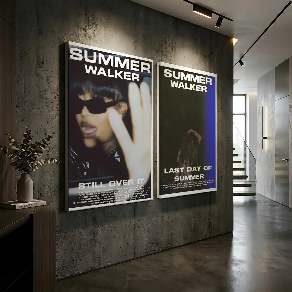 S-Summer Walker Rapper Album Painting Calligraphy HD Modern Style Inner Frame Canvas Poster Bedroom