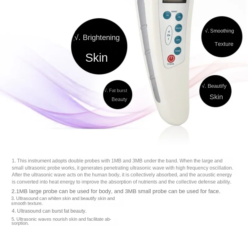 Free Shipping Double-Headed Color Light Ion Export Facial Cleaner Ultrasonic Fat Reduction Beauty Photon IPL Device