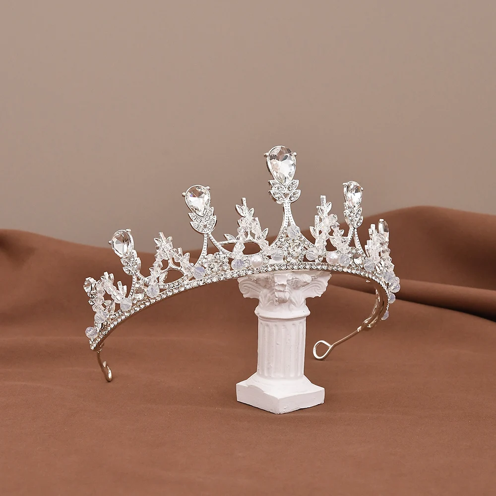 Children Mini Crowns Hair Comb Princess Crystal Crown Bridal Tiaras For  Girls Rhinestone Pearl Wedding Bridal Birthday Gift