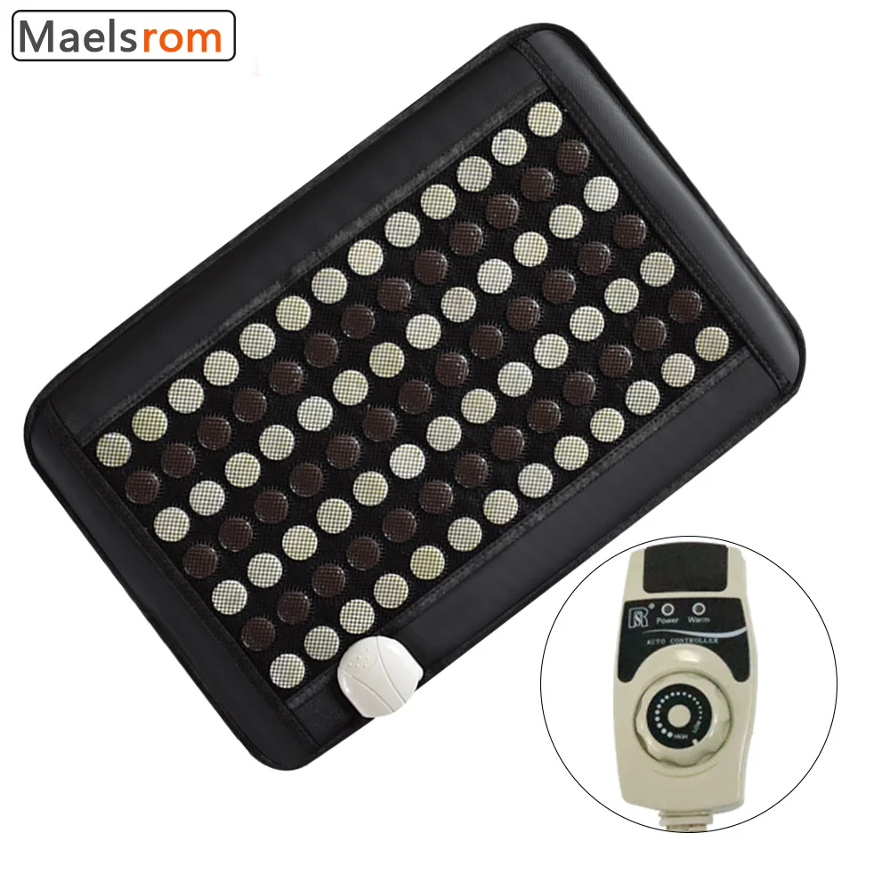 Jade Cushion Tourmaline Heating Pad Far Infrared Therapy Cushion Tourmaline Back Pain Relief Improves Circulation