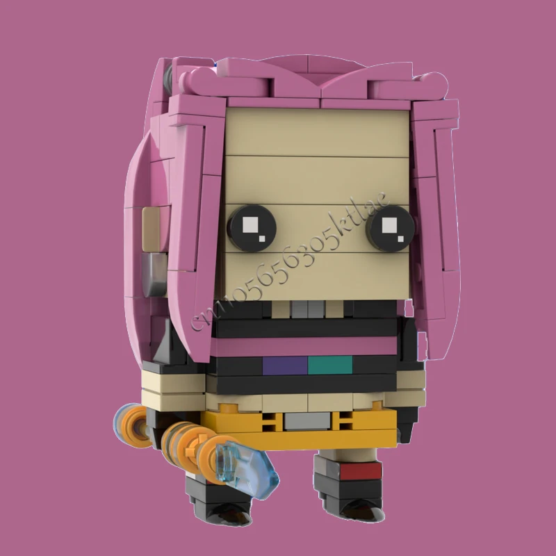 205 PCS Customize Kpop Demon Hunters Brickheadz MOC Mira Brickhead Model Creative Puzzle Birthday Cartoon Anim Figures Toys Gift