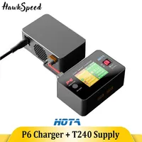 HOTA P6 T240 AC240W DC 600W 15AX2 DC Dual Channel Smart Charger with Mobile Service Charging for Lipo 1~6S LiIon NiMH Battery