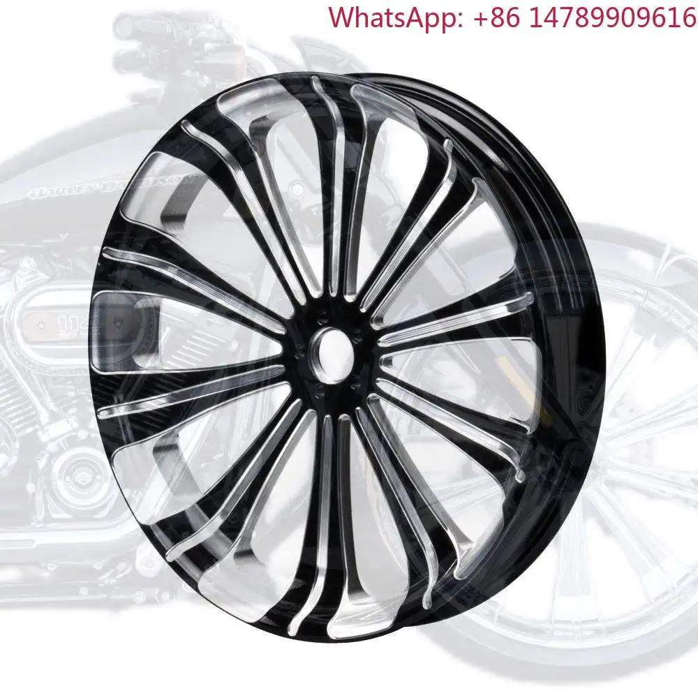 

Motorcycle PartsCNC Aluminum Alloy A356 Gloss Black 3D Ape Custom Forged Motorcycle Wheels Rims For 2018-2024 Softail Fat Boy606
