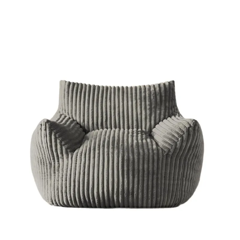 Corduroy Bean Bag Chair, High Resilience Foam Particles, Compressible Single Leisure Sofa for Living Room Bedroom