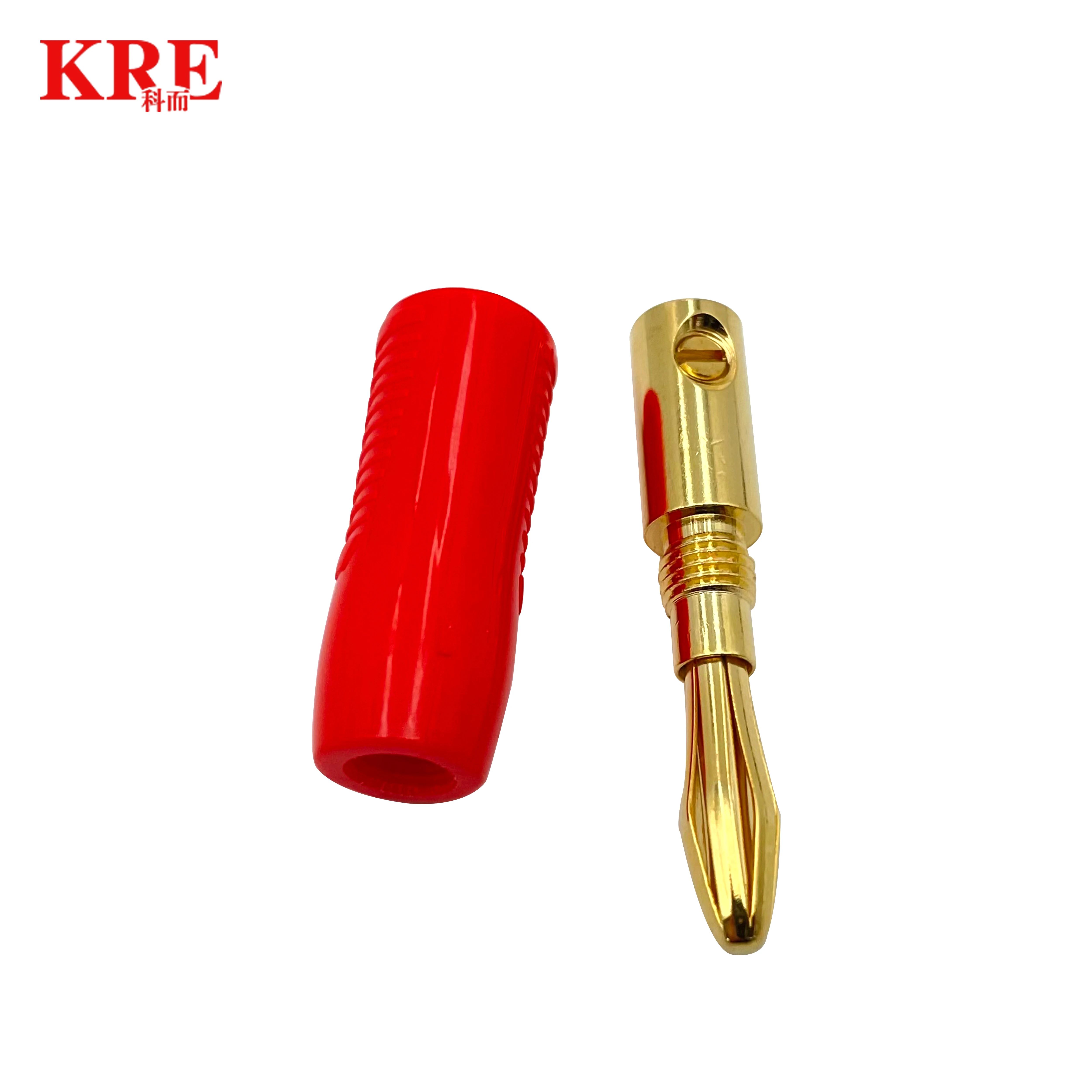 10Pcs New Non Slip Shell 4mm Banana Plugs Gold Plated Musical Speaker Cable Wire Pin Banana Plug Connectors