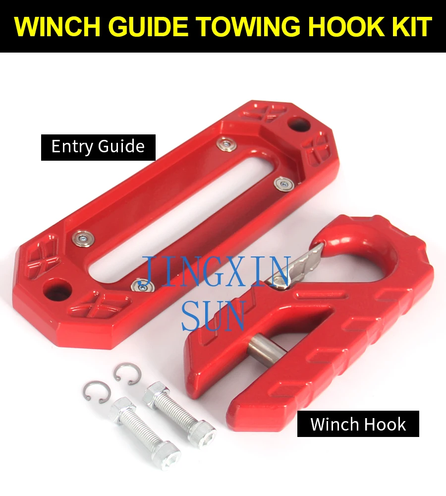 254 millimeters 10 inches Winch guide and Trailer hook,40cr forging ,for jeep wrangler jk accessories