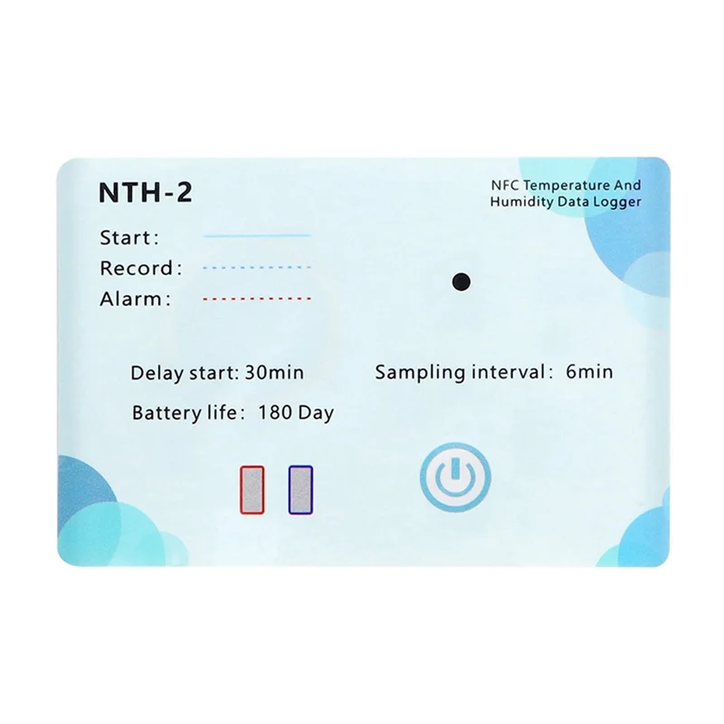 -A96Z NFC Wireless Data Recorder 180 Days Data Logger LCD Indicator 500,000 Groups For Chemical NFC