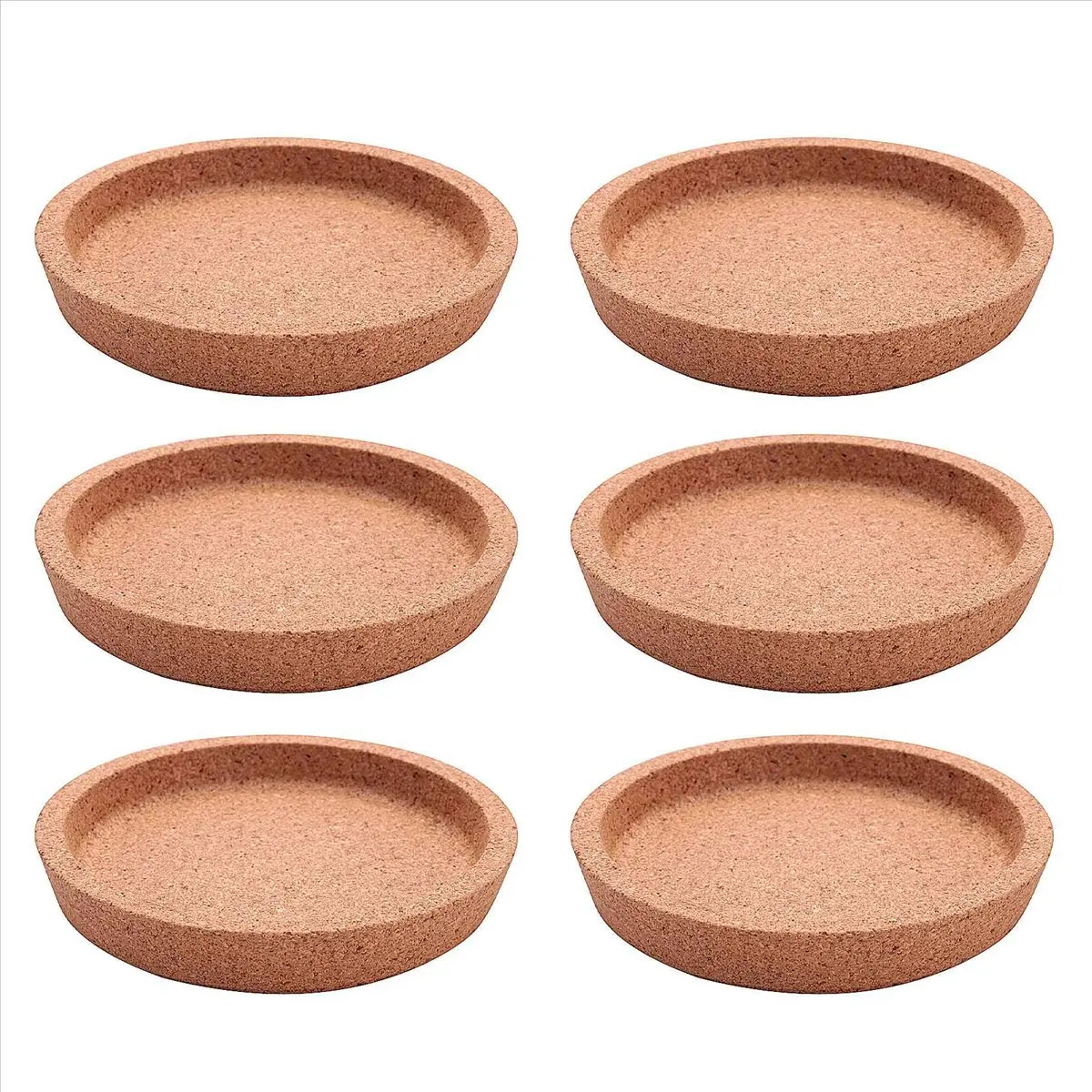 BHBL 6 Pack Cork Coasters, 4 Inch Absorbent Heat Round Cork Coasters for Most Kind of Mugs in Office or Home