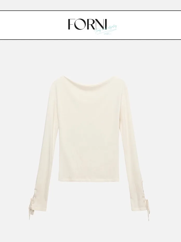 

Forniyoyo Pure Color Base irt Women's Ele Sle Long Sve Casual Loose Fit Cotton Blend Versatile Top for Summer