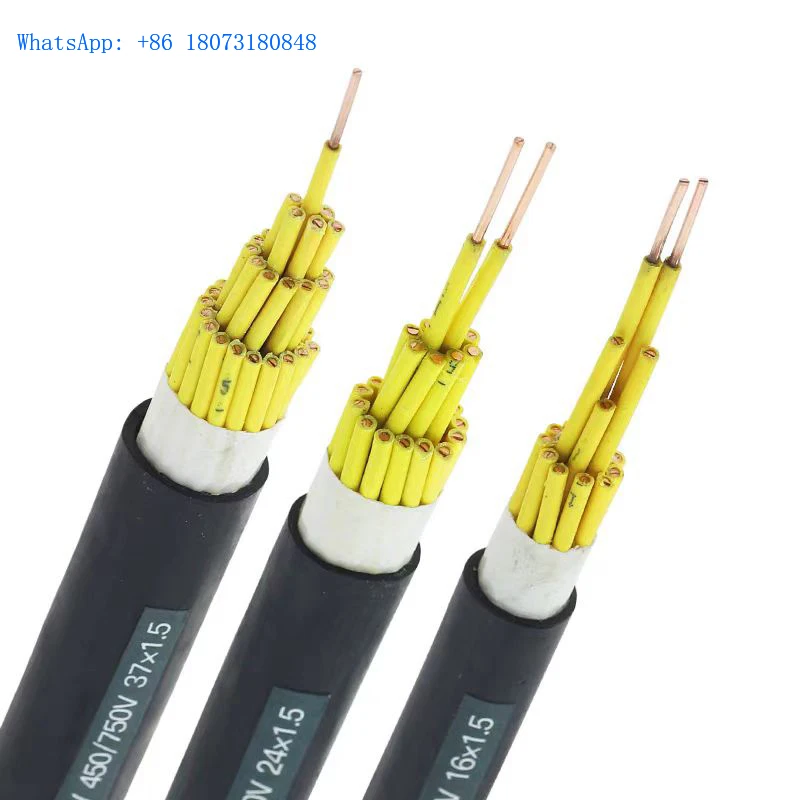 control cable 2 3 4 5 7 12 14 16 37core 1.5 2.5mm copper core sheath wire 450v750V solid cable