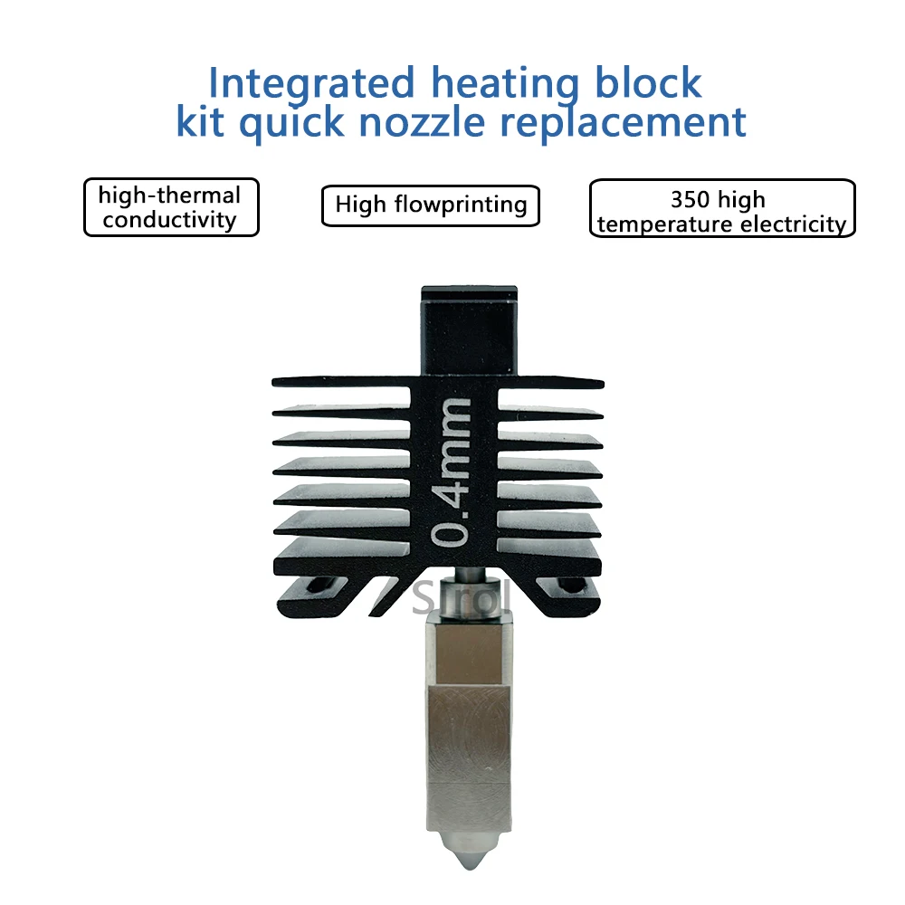 For Bambu Lab X1C P1 X1 P1P Upgrade Hotend Hardened steel Nozzle Integrated Design Prevents Material Leakage For bambulab Hotend