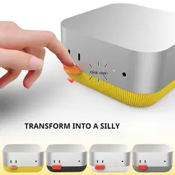 Base Cover For Mac Mini M4 Cute Cartoon Desktop Heat Dissipation Cooling Base Holder Case For Mac Mini M4 Accessories