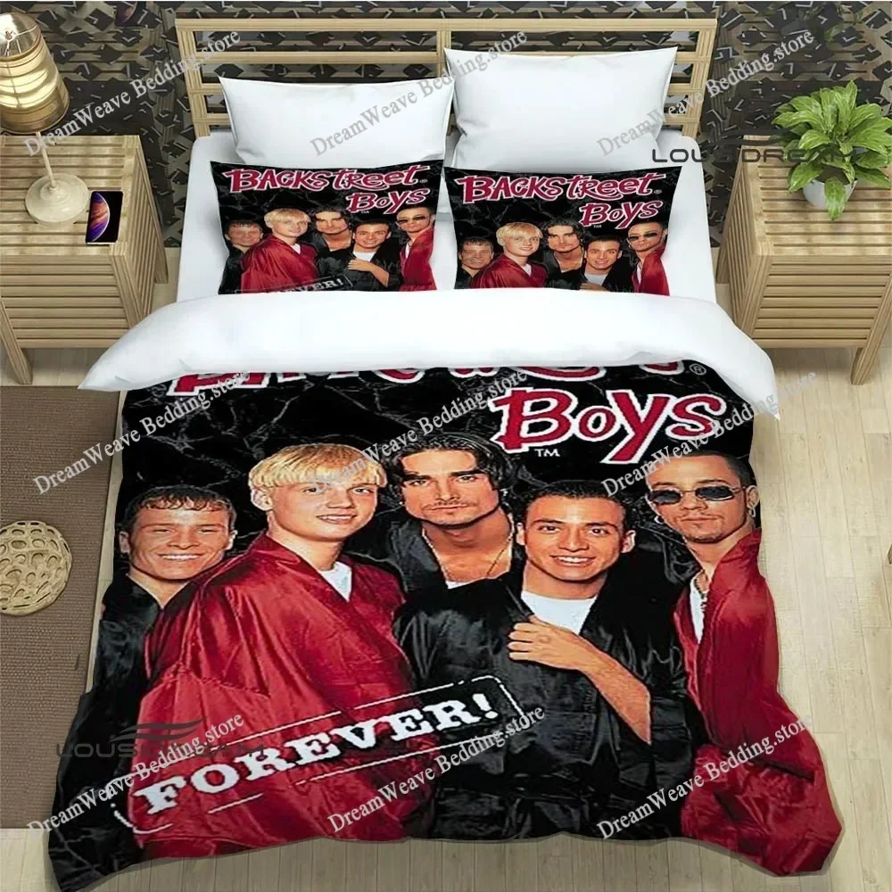 

3D Print BSB Band Backstreet Boys Bedding Set Duvet Cover Bed Set Quilt Cover Pillowcase Comforter King Queen Size Boys Adult741