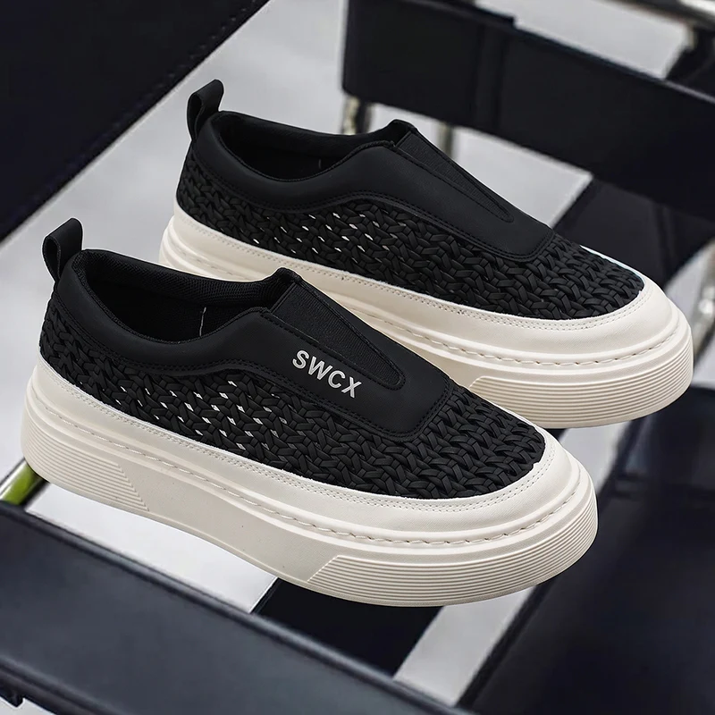 Light Tone Flat Skate Shoes Unisex Casual Sneakers Soft Breathable Non Slip Wear Resistant Lightweight Street Fashion Shoes