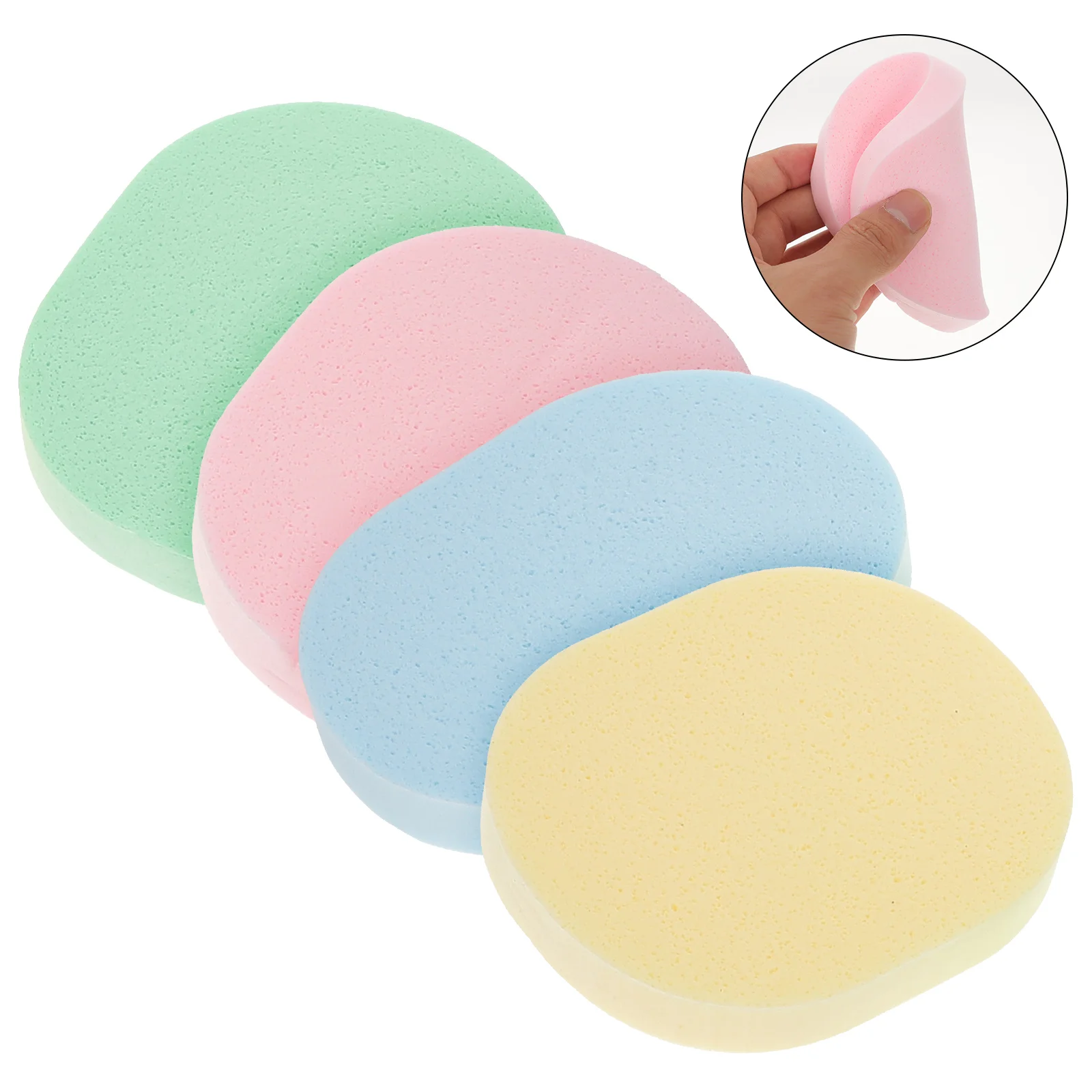 4 Pcs Sponge Car Facial Cleanser Dad Baby Shower Pva Mop Compressed Sponges Face Wash for Women