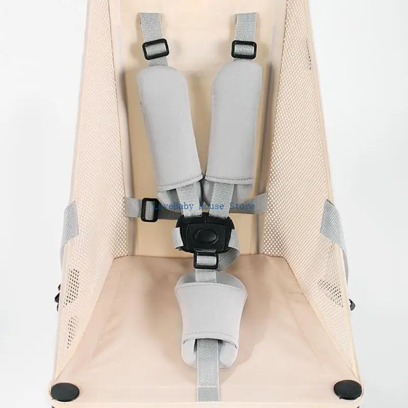 BX0D Babykinderwagens Schoudervullingen Set Zachte Comfortabele Bandjes Niet Slip Ontwerpen Comfortabele Schouderband Covers