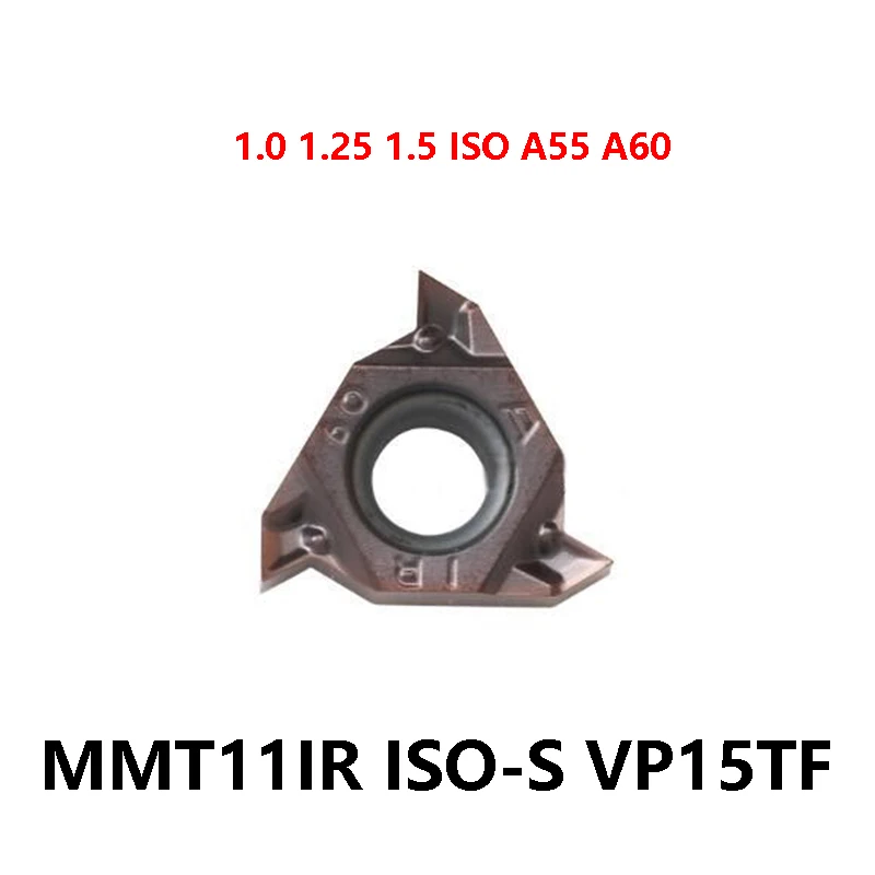 MMT11IR100ISO-S VP15TF MMT11IR150ISO-S VP15TF MMT11IRA55 MMT11IRA60 Carbide Inserts CNC For Threading Tool Holder 11IR ISO A60