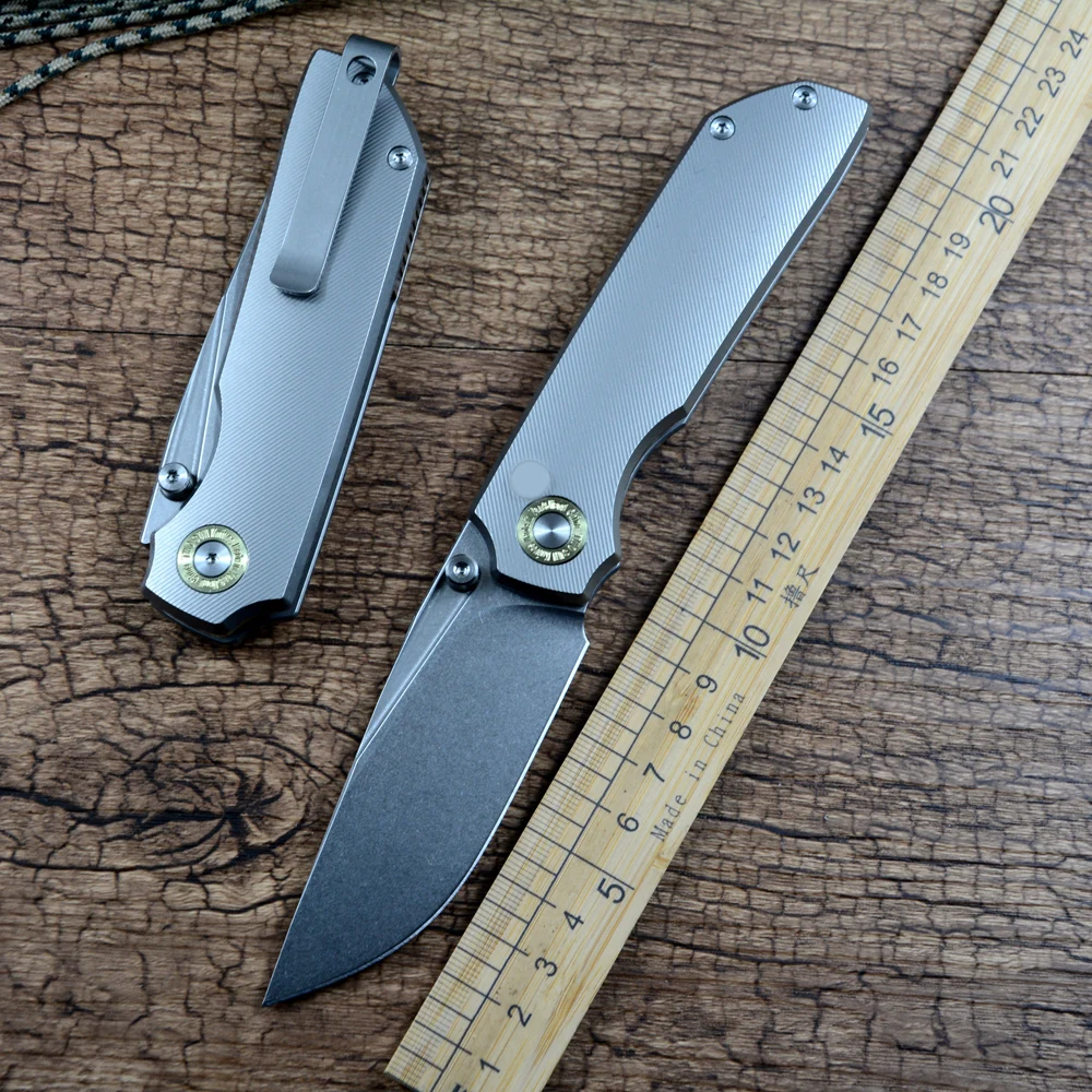 

TWOSUN TS588 Folding Knife K110 Blade Ceramic Ball Bearing Washer TC4 Titanium Handle Outdoor Camping Hunting Pocket Knife EDC