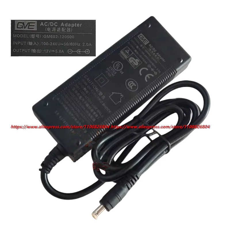 Genuine GVE 12V 5A AC Adapter Charger for Current USA Orbit Marine LED 12V 60W Transformer GM602-120500 Power Supply