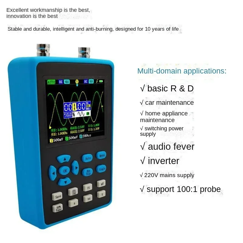 Portable Signal Generator Dso2512g Handheld Digital Oscilloscope Dual Channel 500 Sampling Rate 120M Bandwidth