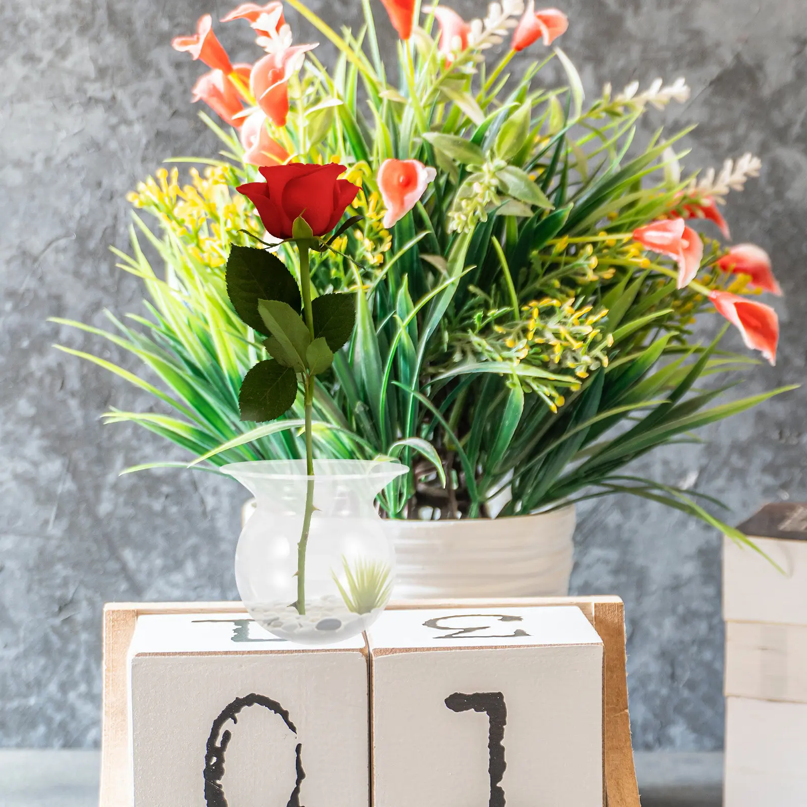 4Pcs Glass Vase Propagation Vase Hydroponic Planter Minimalist Table Centerpiece Home Decoration Plant Holder