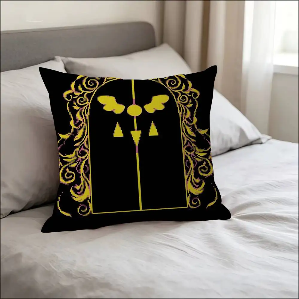 GAME YELLOW DELTARUNE icon  Decorative Pillowcase Square Pillowcase Home Office Decorative Cushion Cover