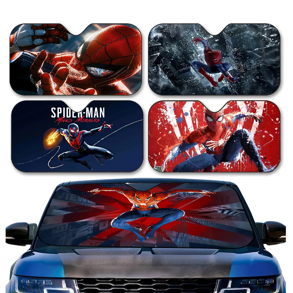 S-Spider Hero Man MOVIE Windshield Sun Shade For Car SUV Truck Front Window Sun Shade Accessory Visor Protector Shield Cover