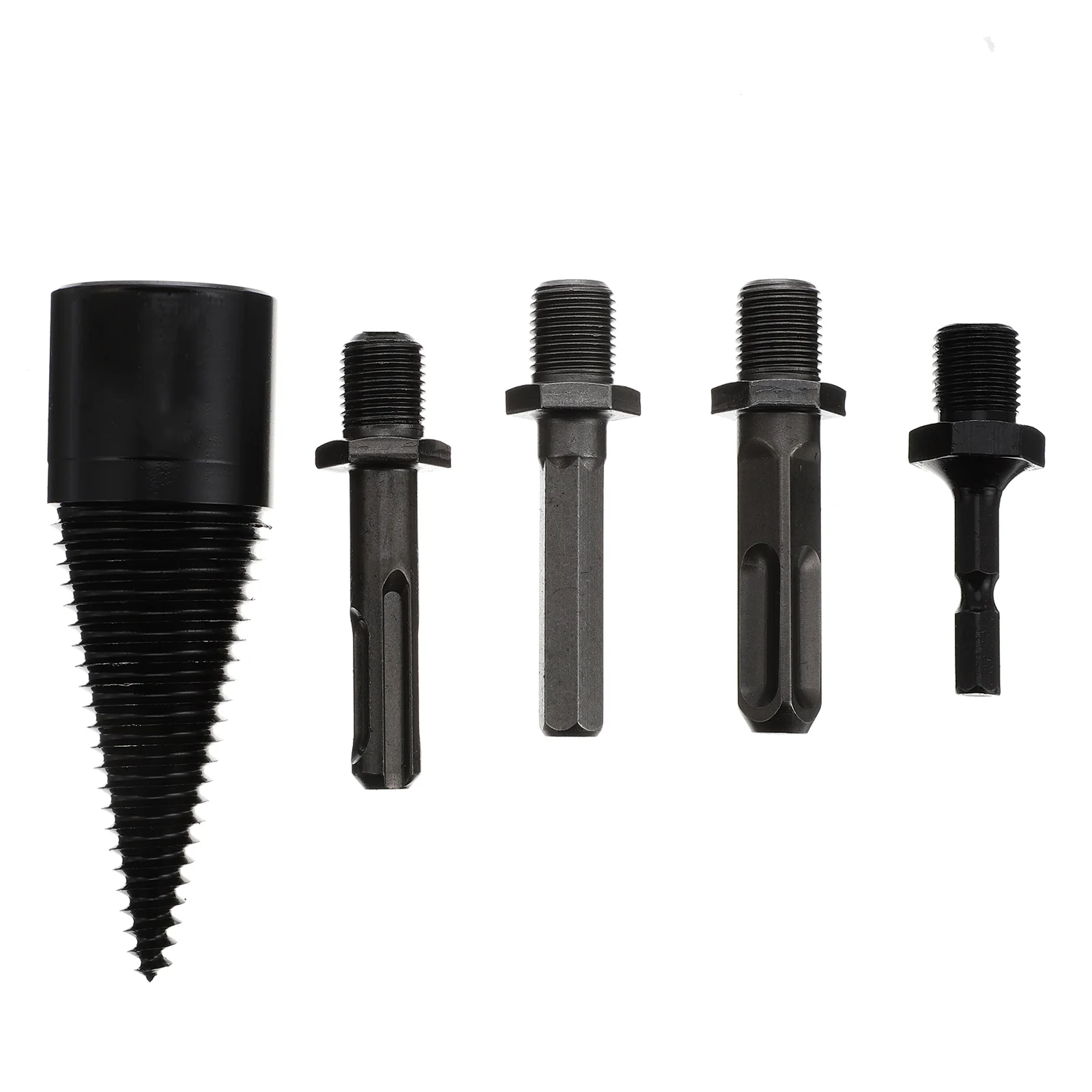 

5 Pcs Hole Opener Kindling Splitter Drill Bit Woodworking Kit Splitting Tool Steel Firewood Screw