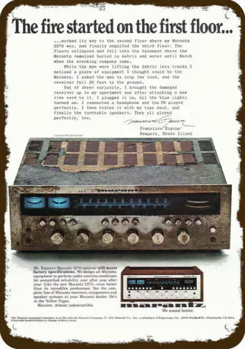 1976 MARANTZ 2270  2275 STEREO Vintage-Look ** DECORATIVE REPLICA METAL SIGN **