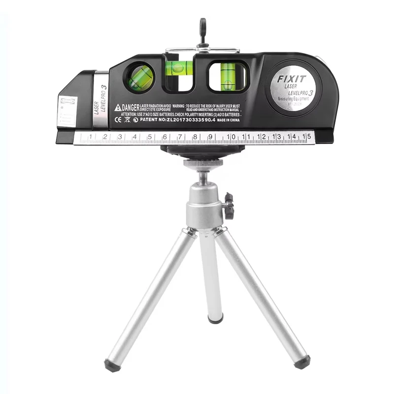 Laser-Nivelliergerät mit Infrarotlinie und Stativ, Multifunktionales Einstellbares Laser-Nivellierkit, Standard-Kreuzlinienlaser mit 8-Fuß-Messband – Detail 10