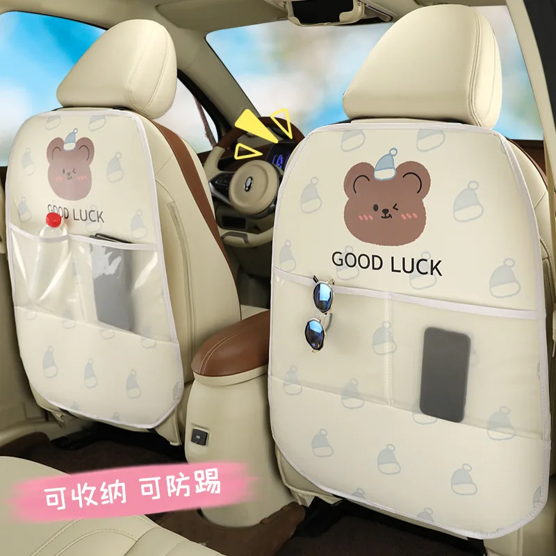 

Cute Car Anti-kick Pad Rear Car Cartoon Seat Back-to-back Seat Protective Equipment Anti-kick Sticker Anti-wear Pad