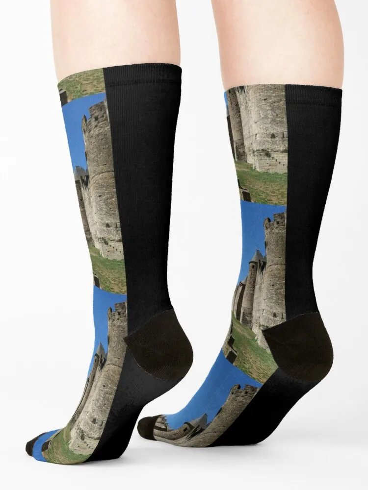 Carcassonne castle Socks Thermal man winter essential anti-slip aesthetic Socks Female Men's