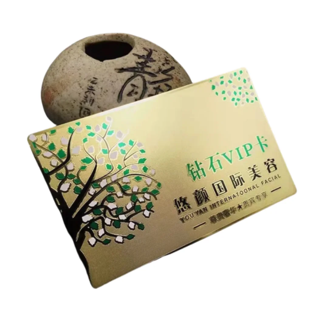 Customized inquiry Factory Wholesale Custom Mirror Business Cards Metal Stainless Steel Silver Engraved Name Card