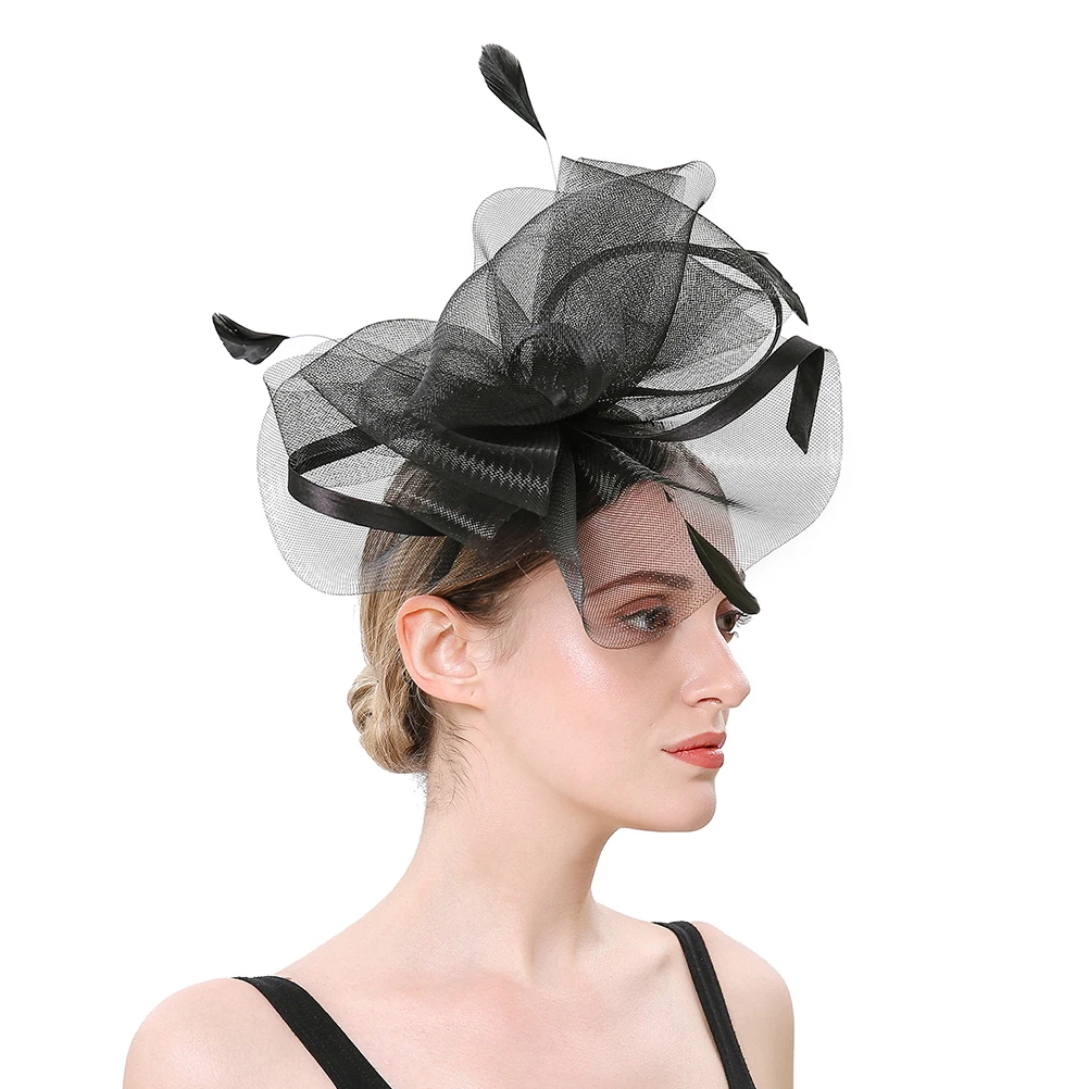 

Mesh Fascinator Hat Tea Party Headpiece Detachable Wedding Banquet Headdress For Women Prom Cosplay Party Photography