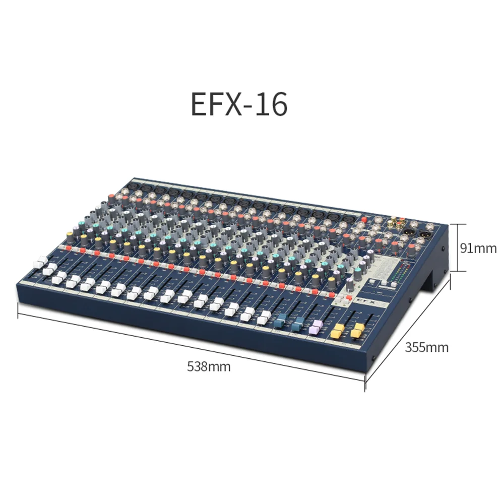 Mixer audio professionale EFX16 a 16 canali con effetti digitali Lexico per studio di performance dal vivo