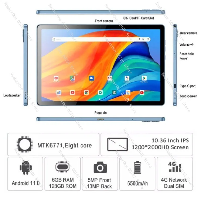 5G Full Netcom Octa-Core Tablet 2K Eye Protection Screen 6+128GB Learning
