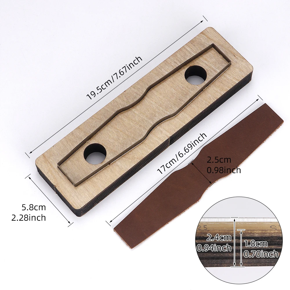 Leather Tool Wooden Punching Stencil Zipper Head Leather Cutting Mould Bag Chain Template DIY Handcraft Bag Straps Cutting Die - view 2