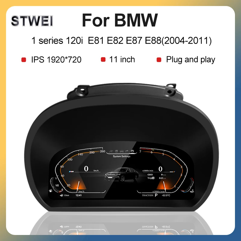 For BMW 1Series E81 E82 E87 E88 Car LCD Dashboard Digital Cluster instrument 11