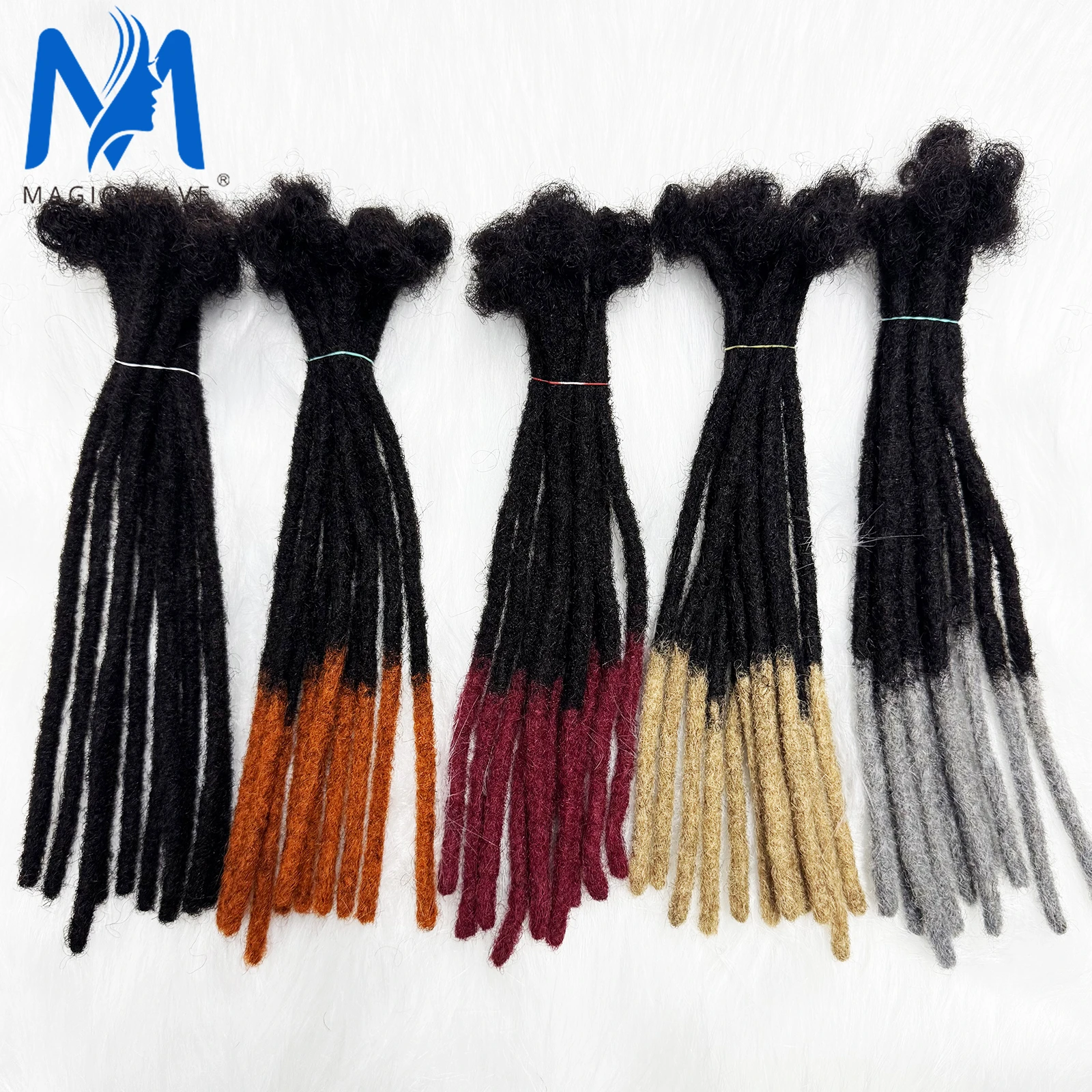 100% Human Hair Loc Dreadlocks Extensions Real Human Hair for Women/Men Afro Locks Extensions Full Handmade Dreadlocks
