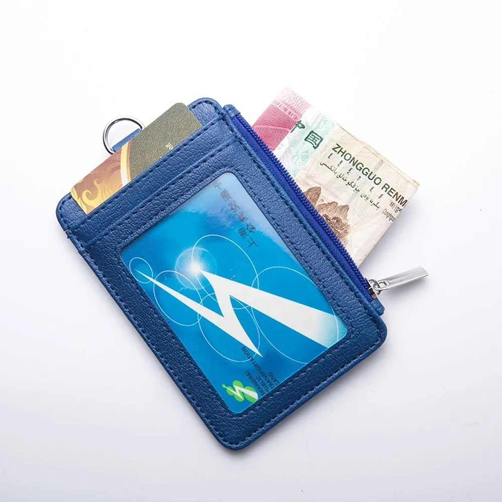 1pc Badge Holder with Zipper ID Card Holder   Business Named Card Holder Identity Card Bus ID IC Holders With Coin Purse